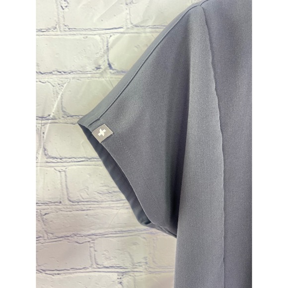 FIGS Technical Collection Graphite Gray Mandarin Collar Scrub Top Womens XS - Picture 4 of 15